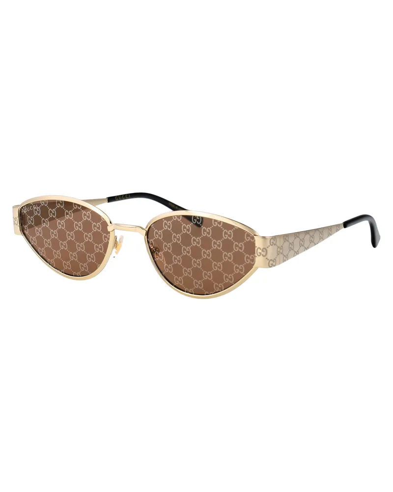 Gucci GG1853S Gold Metal Sunglasses — Gold Gold