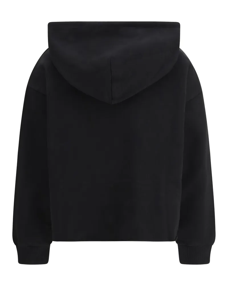 Maison Margiela Women's Cotton Hoodie Black Sweatshirts Sweater Black
