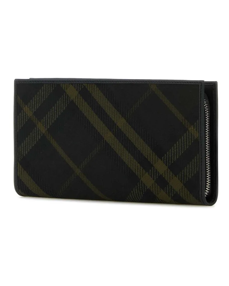 Burberry Men's Printed E-Canvas Wallet Shadow Exterior: Polyester Cotton Portafogli Black