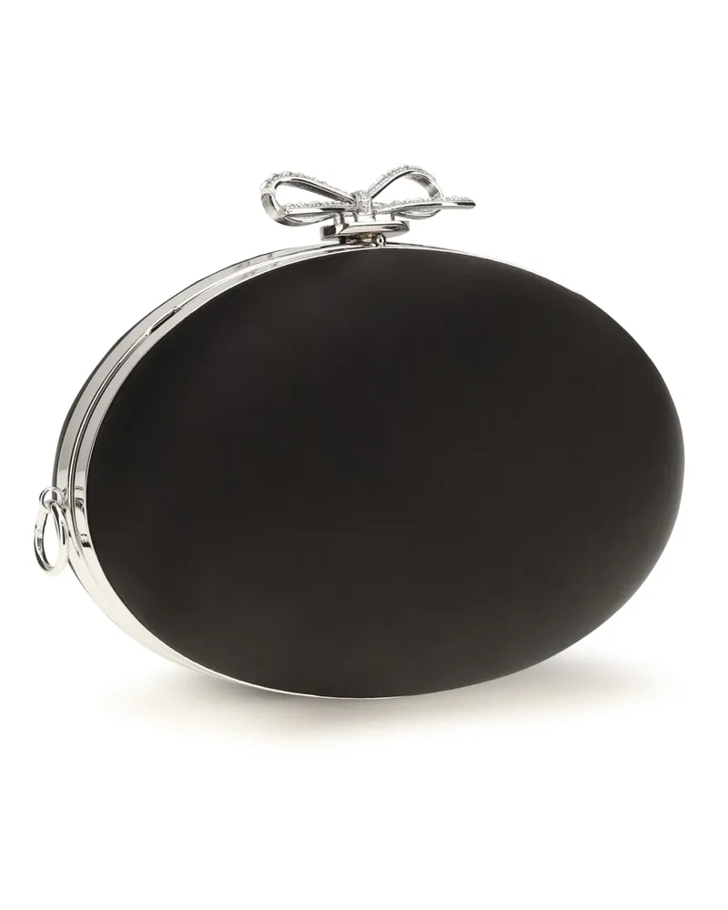Self-Portrait Women's Oval Satin Clutch Black Polyester; Elastane Clutches Black