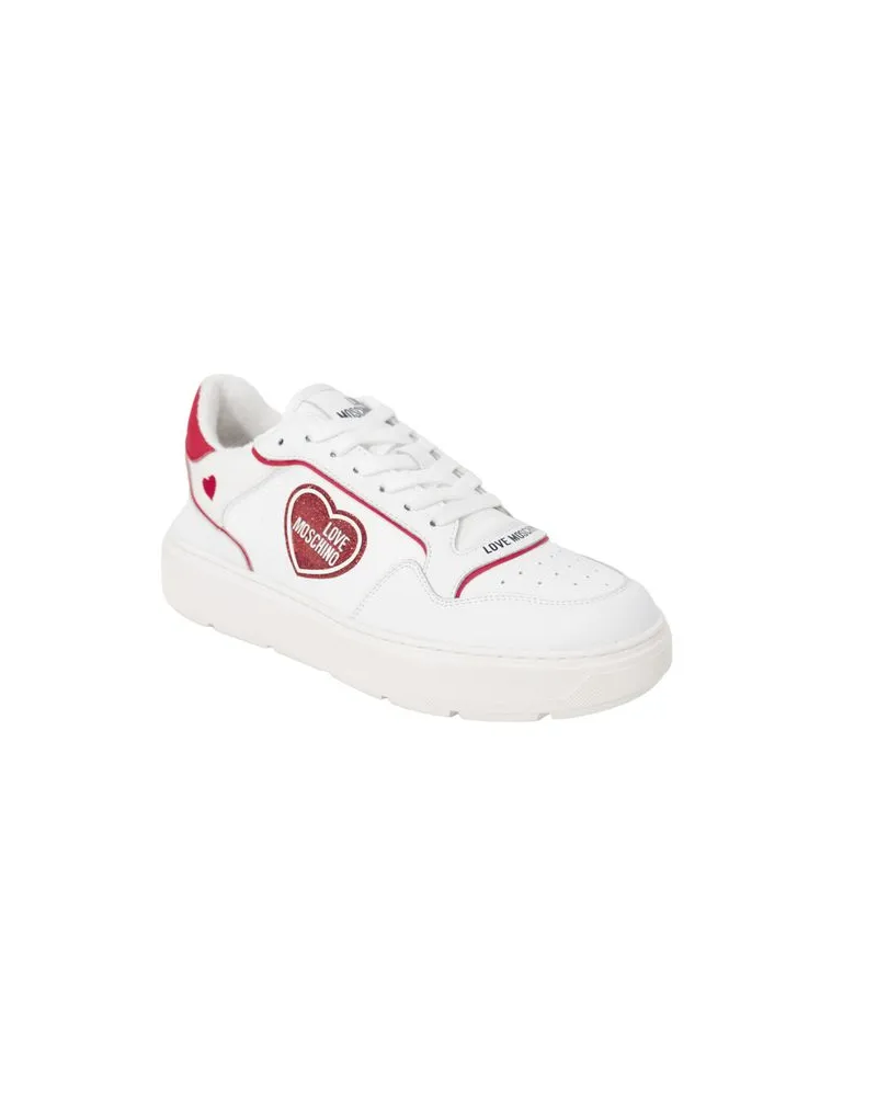 Moschino Women's Multicolor Polyethylene Low Top Sneakers Polyurethane White