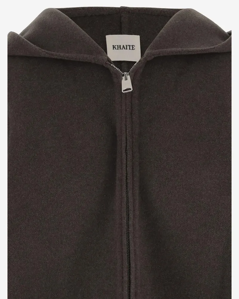 KHAITE Women's Wool Sweatshirt Dolem Pinecone Top Brown