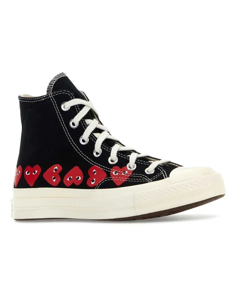 Comme des Garçons Men's Black Canvas Comme Des Garã§ons X Converse Sneakers Cottonsolerubber Black