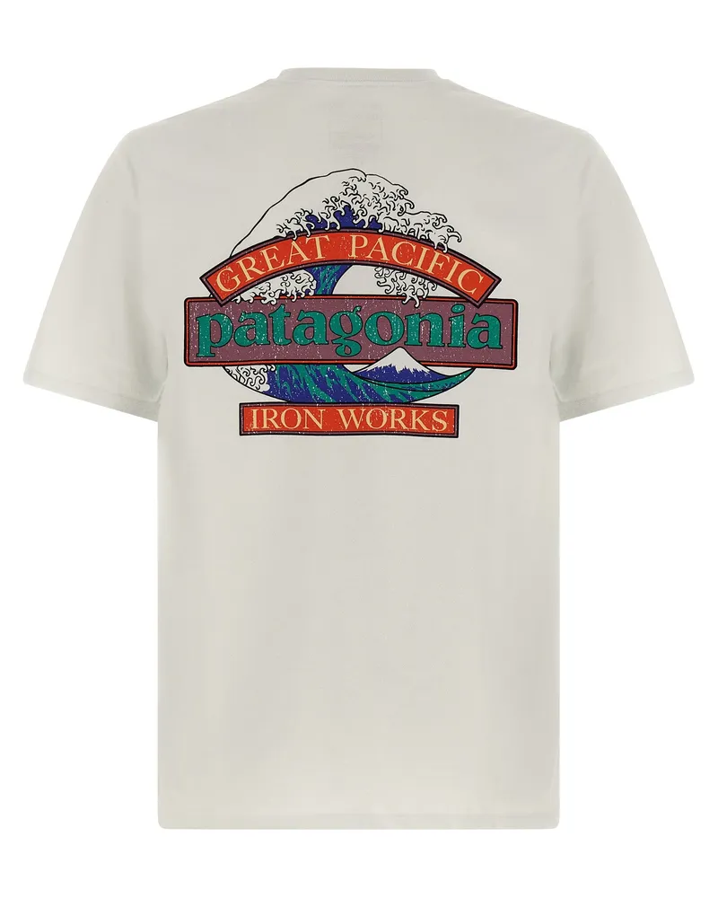 Patagonia Logo-Embroidered Cotton Blend T-Shirt — White White