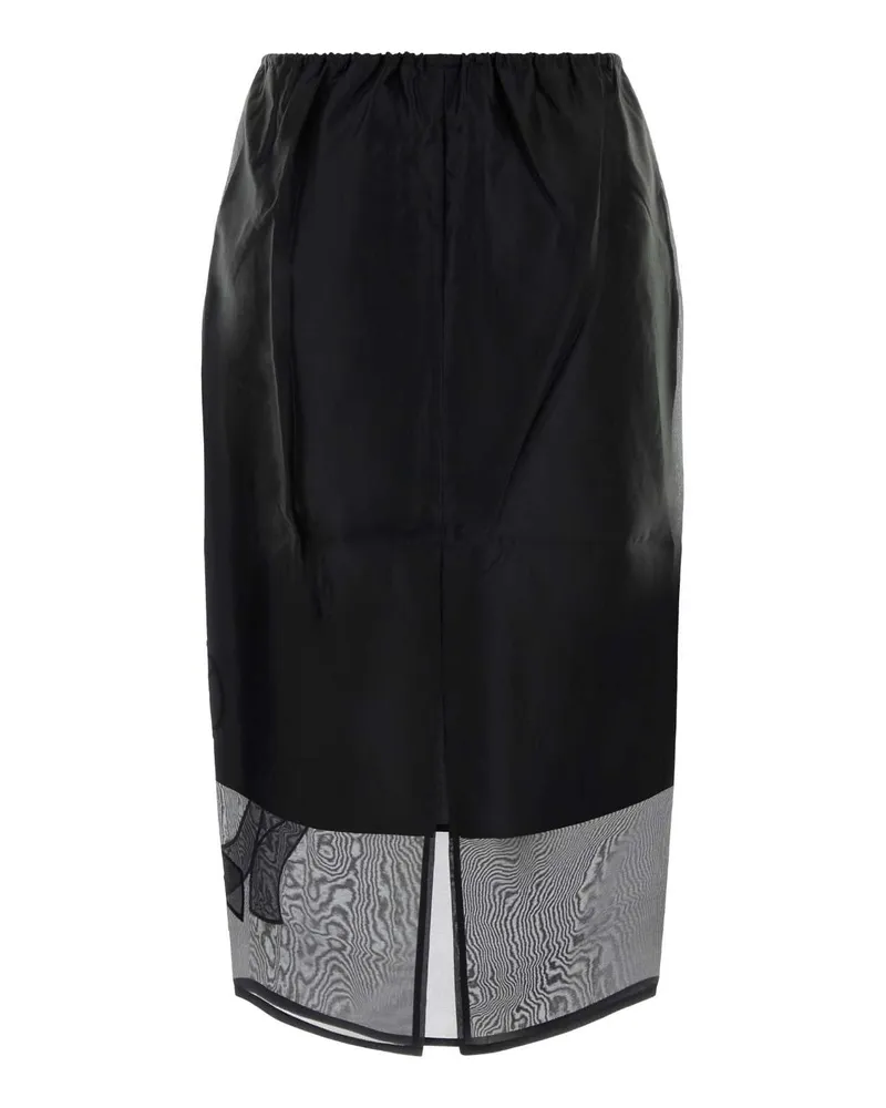 Cecilie Bahnsen Women's Black Silk Blend Skirt Gonne Black