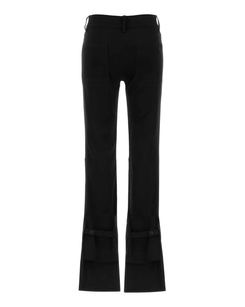 Courrèges Women's Black Satin Pant Exterior: Acetate Polyester Pantaloni Trousers Black