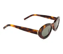 SLM136 Oval Frame Sunglasses — Brown