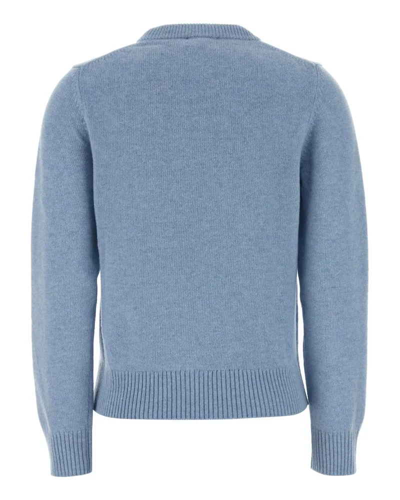 Ganni Women Light-Blue Wool Blend Sweater Soft Chambray Maglieria Blue