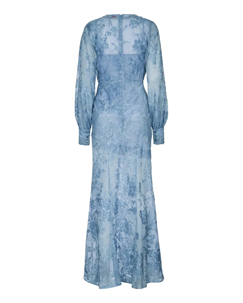 Ermanno Scervino Women's Abito Con Sottoveste Denim Abiti Dress Blue