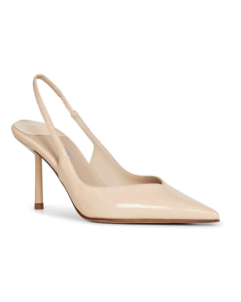 Le Silla Women's Giza Beige Vinyl Slingback Pumps Synthetic (polyurethane Sandal Beige