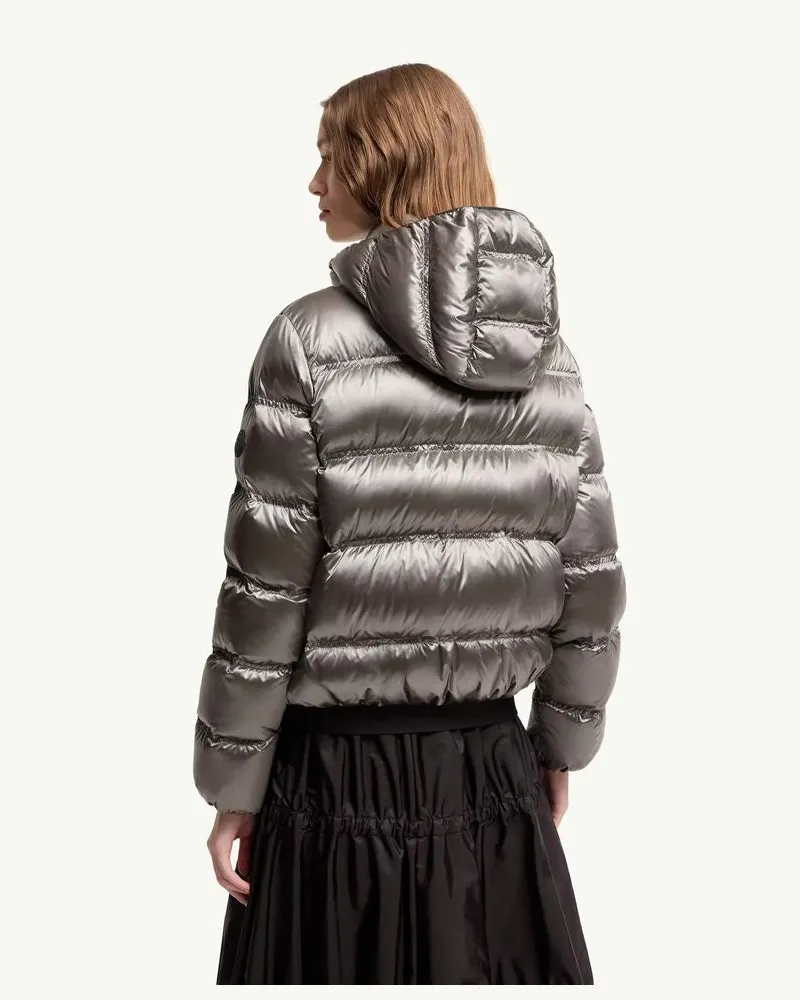 Moncler Quilted Nylon Down Jacket — silver Silver