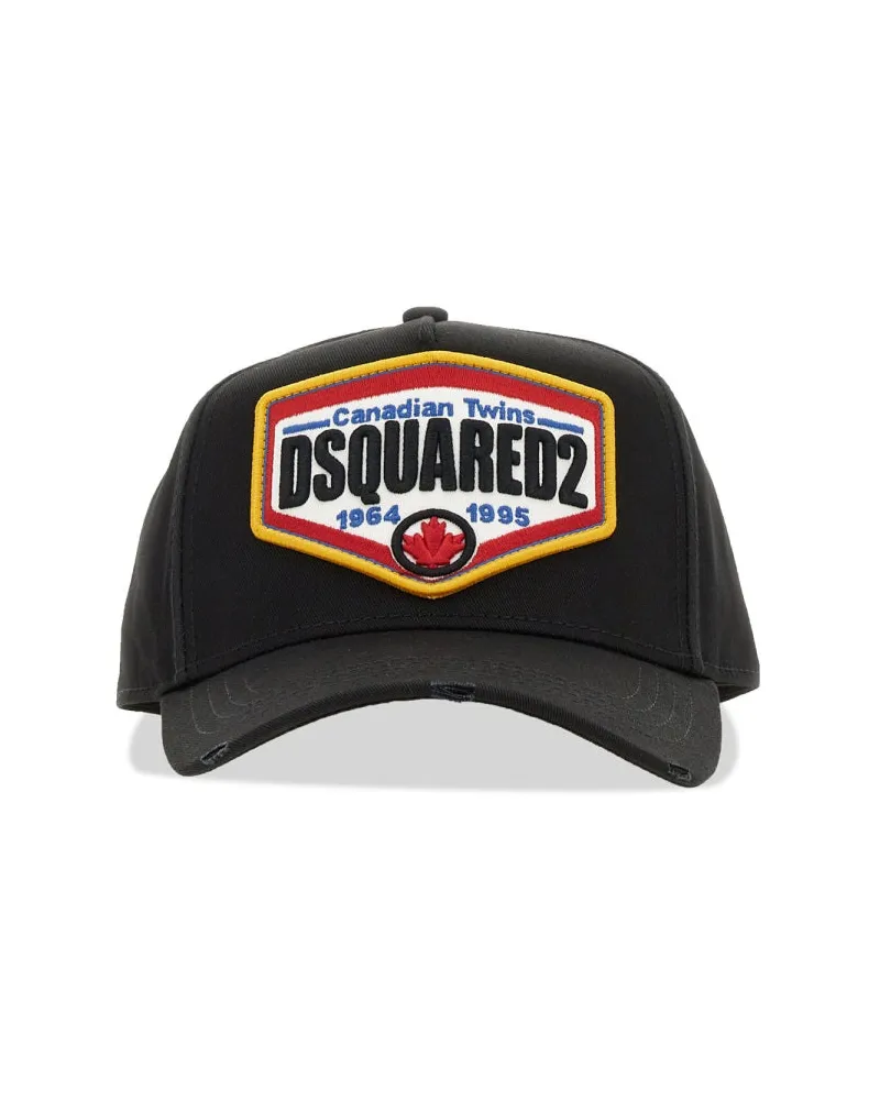 Dsquared2 BCM0763_05C000012124 100% Cotton Baseball Cap — Black Black