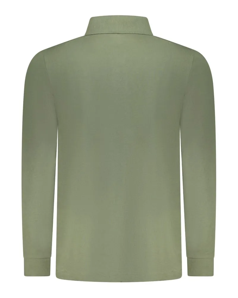 Timberland Cotton Long-Sleeved Polo Shirt — Green Green