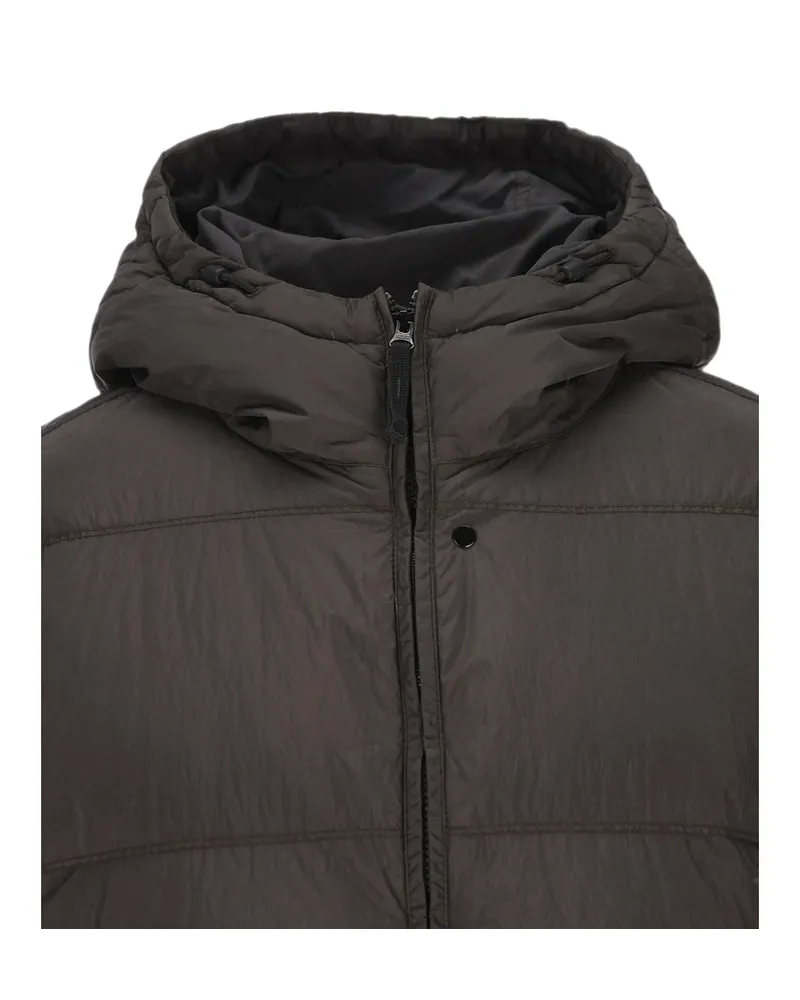 Stone Island Padded Hooded Down Jacket — Gray Gray