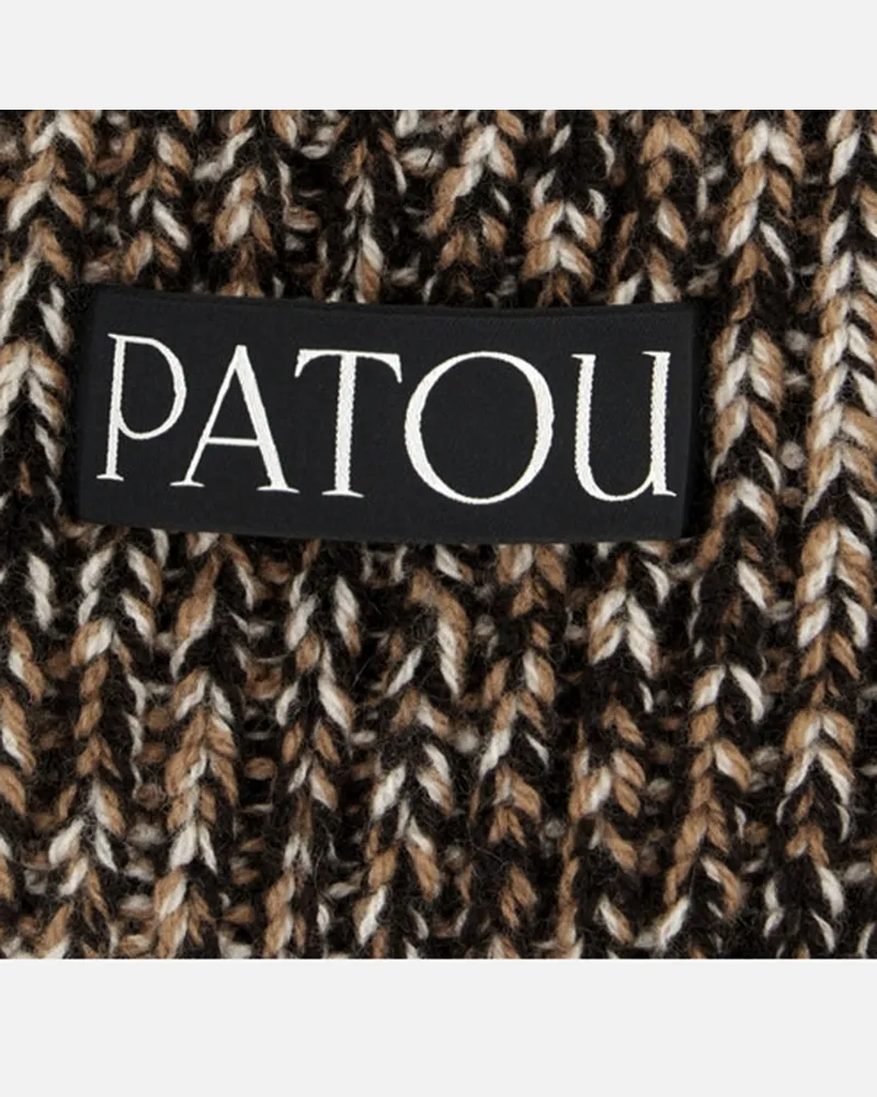 Patou Women's Wool And Cashmere Beanie Multicolour Hat Multicolor