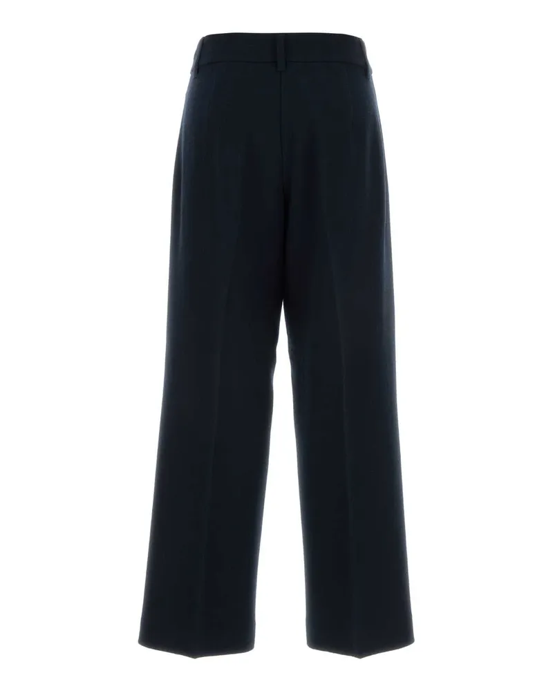 Max Mara 2619131041600 001 Blu Notte Exterior: Virgin Wool Pantaloni Trousers Black