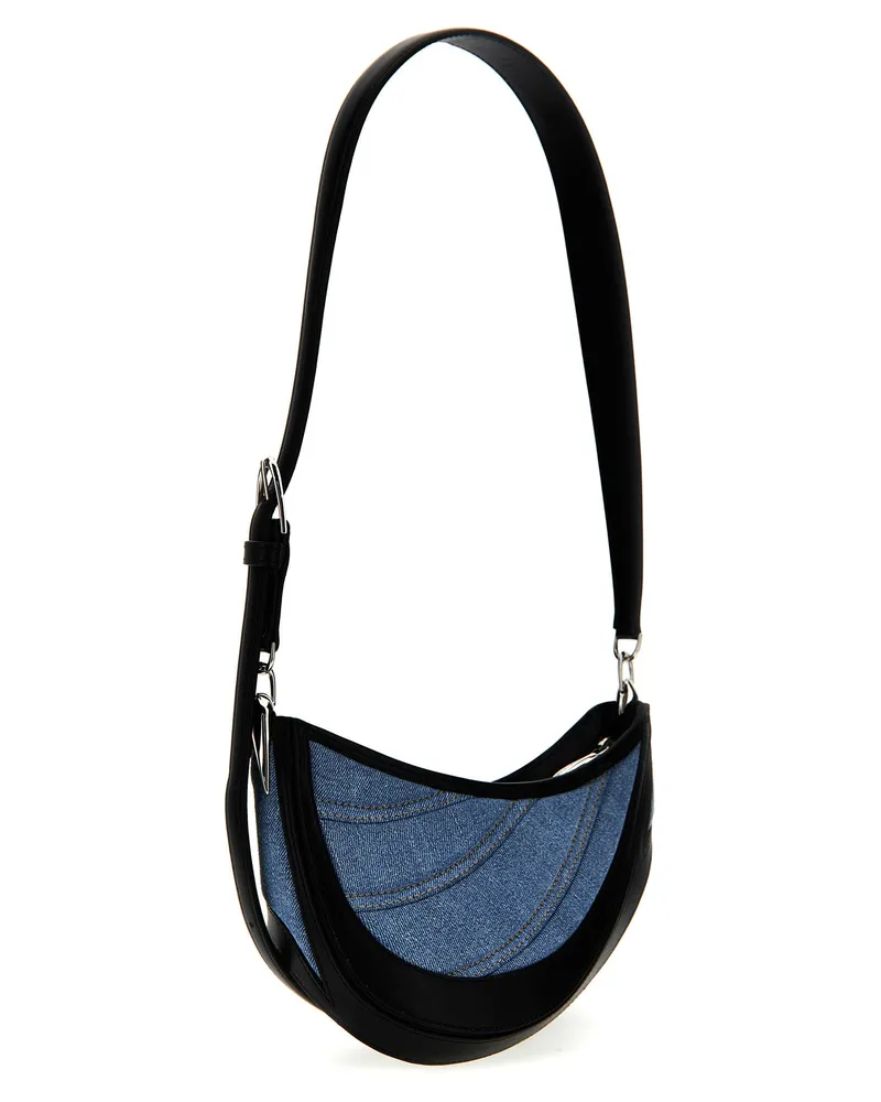 Thierry Mugler Spiral Curve 01 Shoulder Bag — Blue Blue