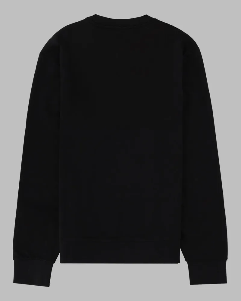 HUGO BOSS Logo-Print Cotton Sweatshirt — Black Black