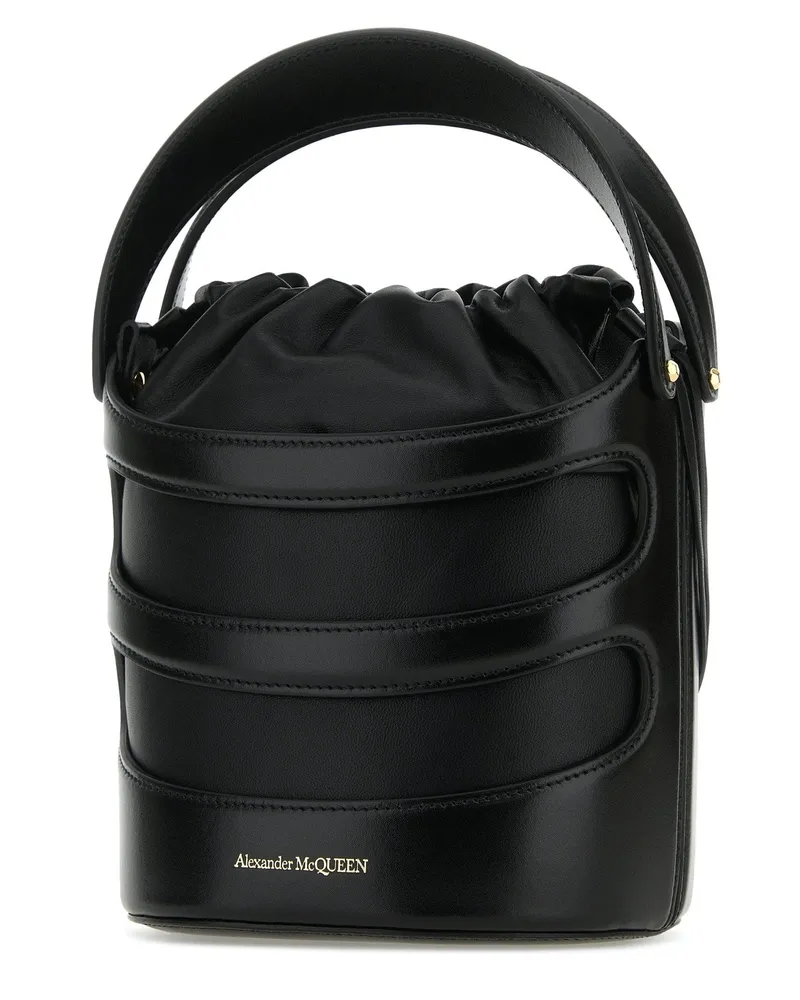 Alexander McQueen 7871261vpgi 1000 Black Lb Vitello Borse A Secchiello Bag Black