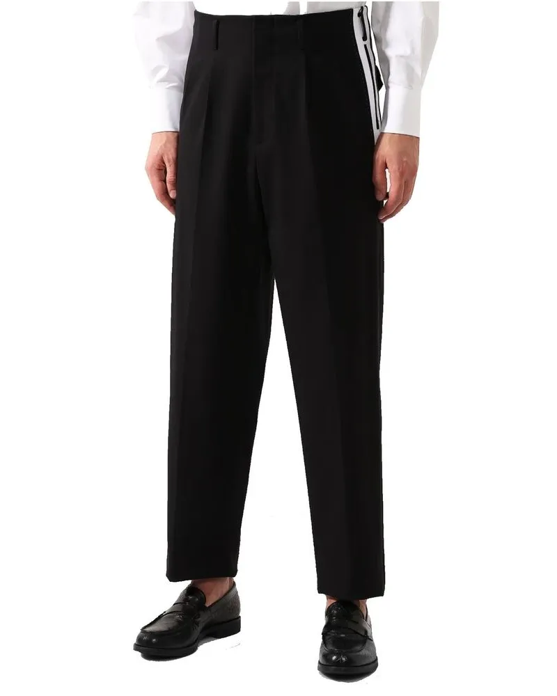 Dolce & Gabbana Men's Black Cotton Casual Pants Black