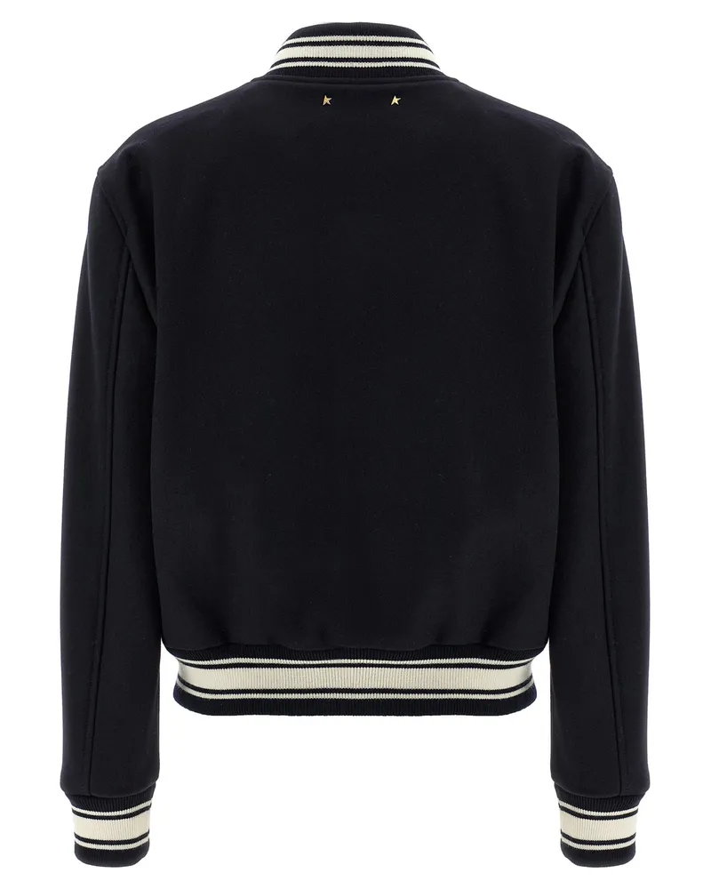 Golden Goose Women's Blue Virgin Wool Bomber Clothing Navy