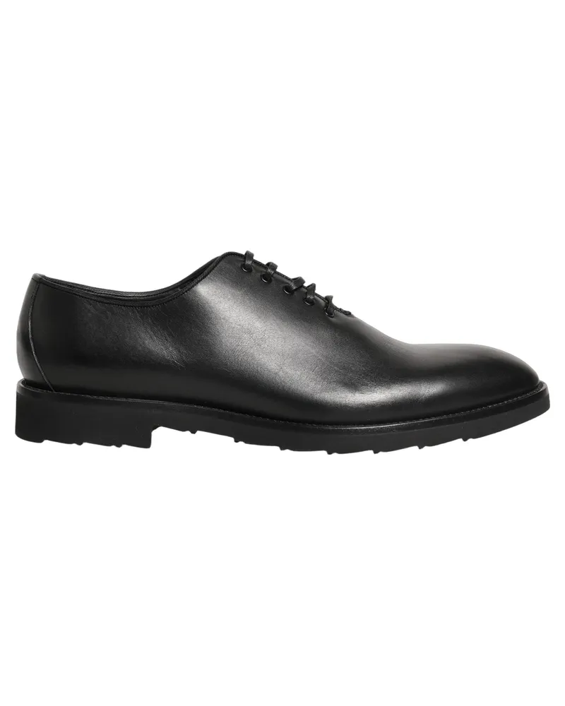 Dolce & Gabbana Black Leather Men Oxford Dress Formal Shoes Black