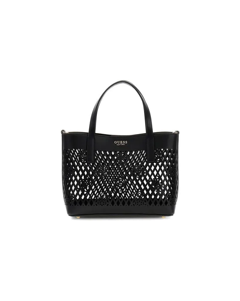 Guess Women's Tote Bag Black Polyurethane - Tote-Bags Black