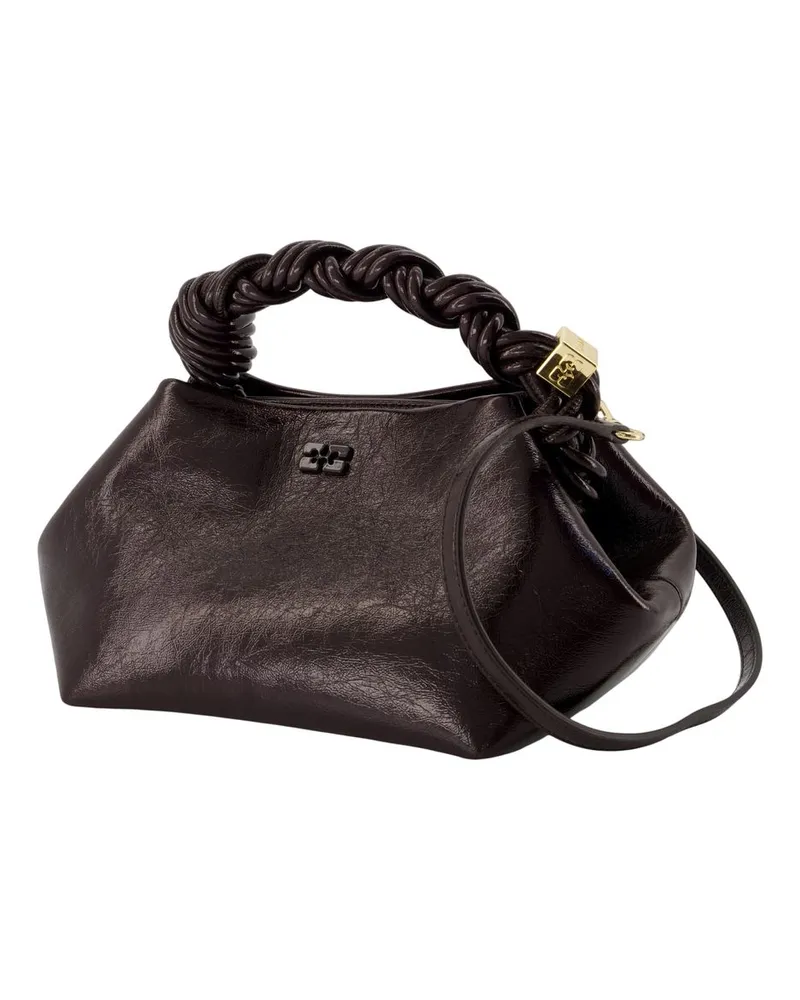 Ganni Bou Small Synthetic Shoulder Bag — Brown Brown