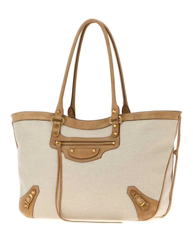 Balenciaga Women's Sand Canvas Le City Shopping Bag Natural-Camel Borse A Mano Natural/camel Beige