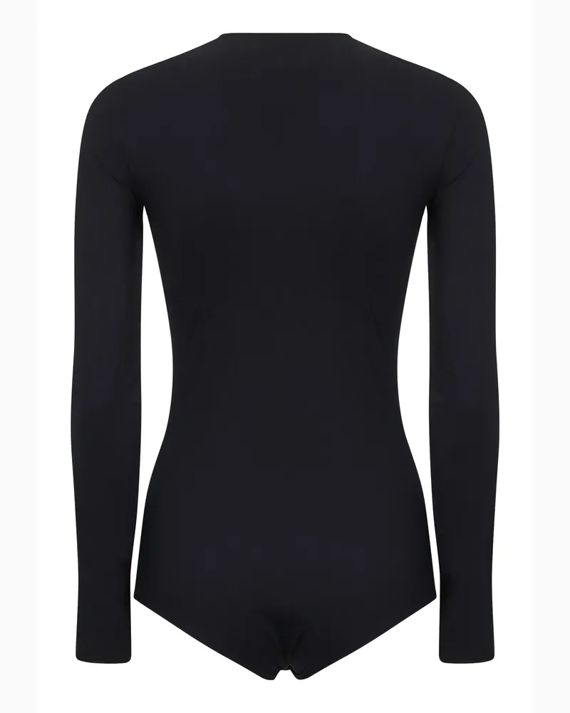 Maison Margiela Women's Bodysuit Technical Jersey Black Polyamide Tops Top Black