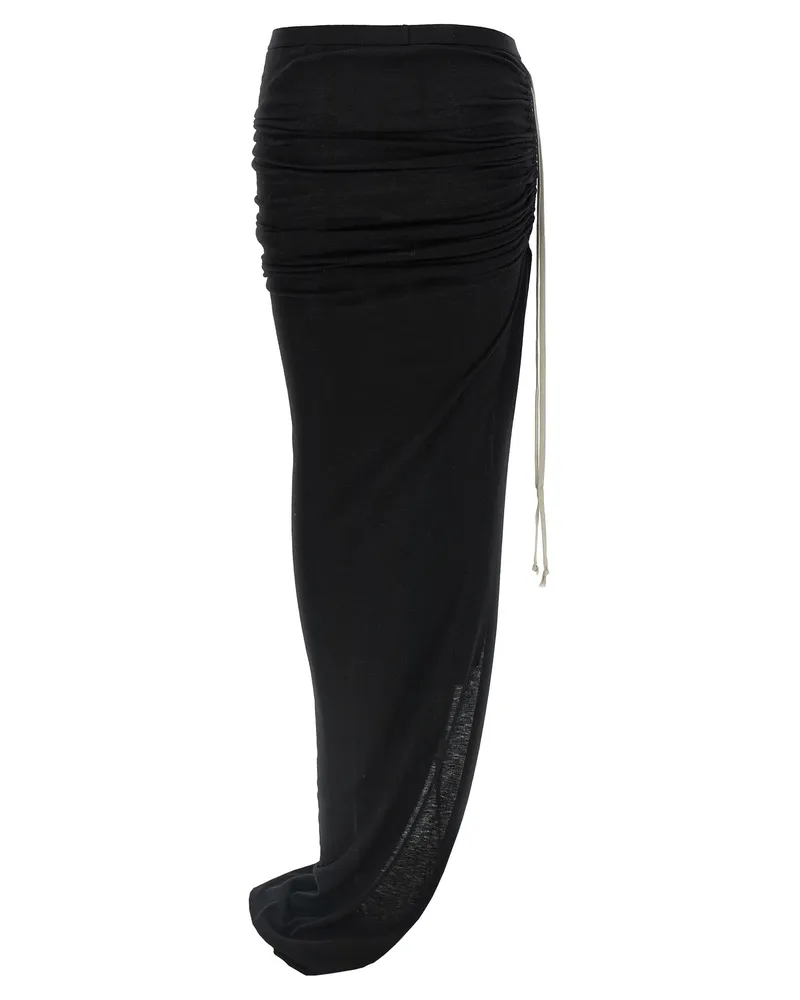 Rick Owens Women's Black Wool Mini Skirt Black
