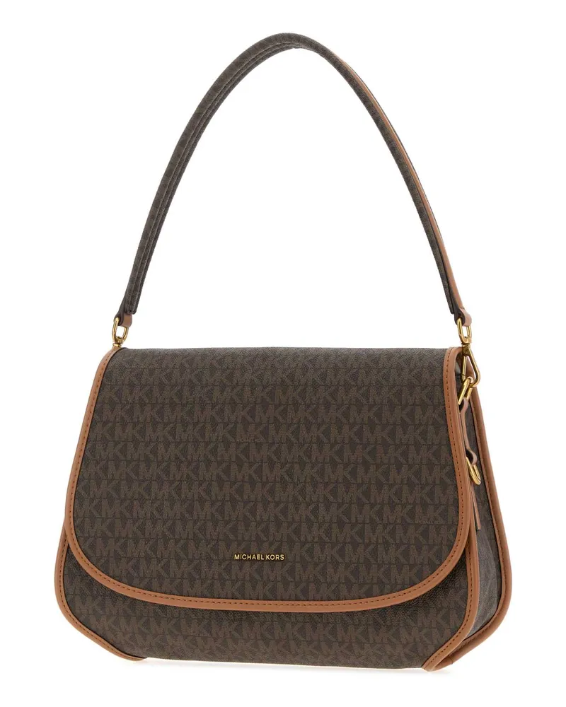 Michael Kors Women's Printed Canvas Holmes Shoulder Bag Brnacorn Borse A Mano Brown