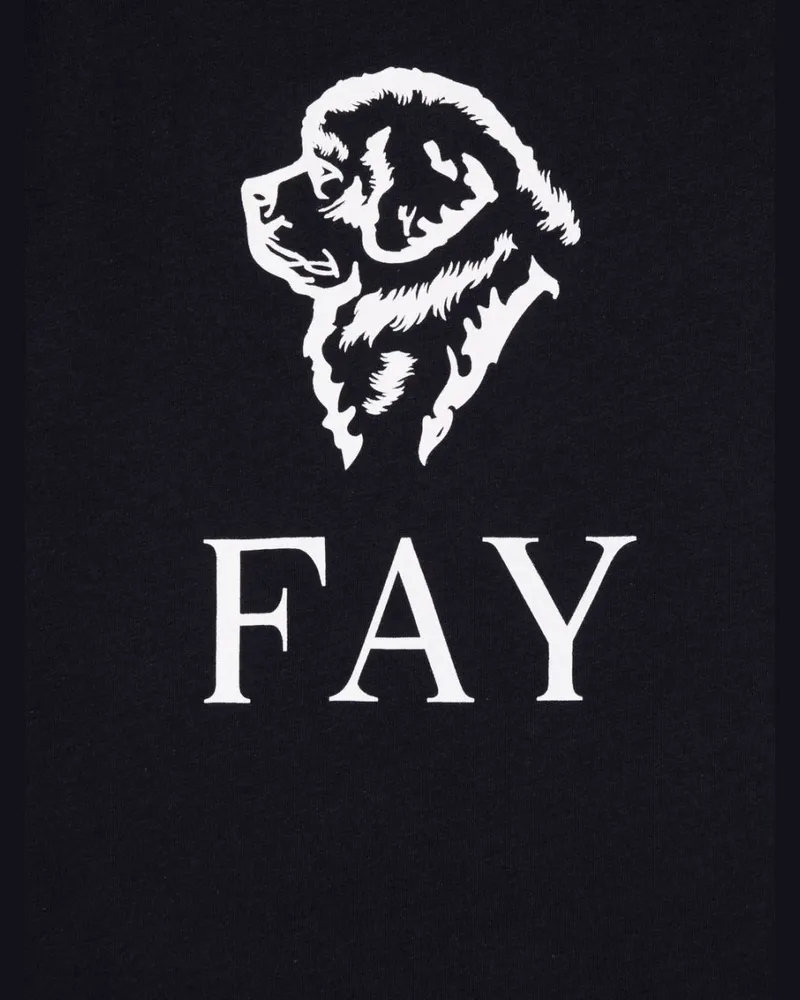 Fay Cotton T-Shirt — Blue Blue