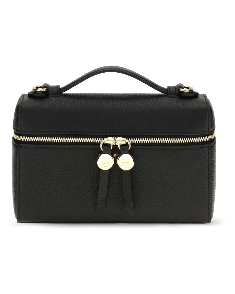 Tory Burch Women's Top Handle Bag Romy Slim Black Calf Leather Shoulder Black