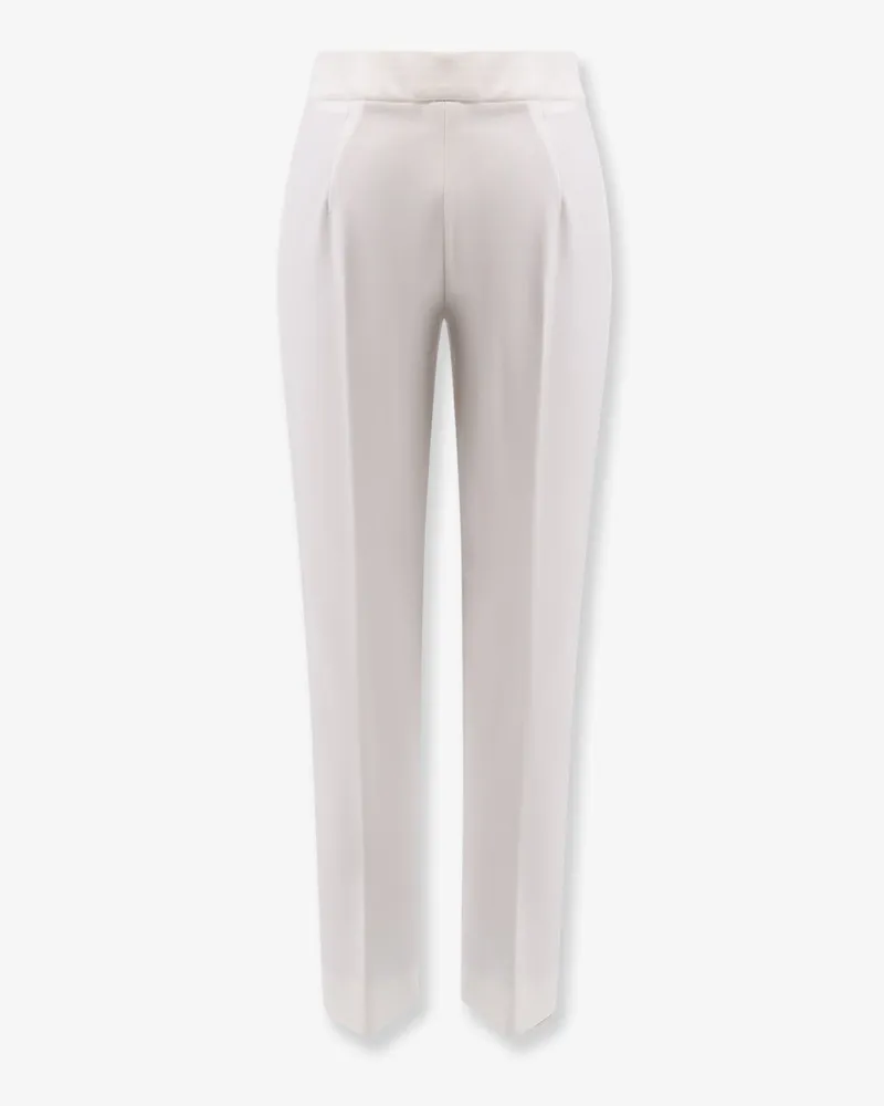 Max Mara Women's Trousers Pegno Viscose Blend White Polyamide Elastane White