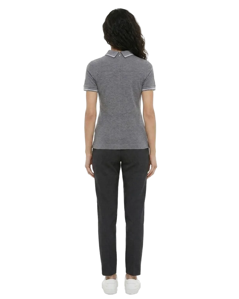 Dolce & Gabbana Women's Gray Cotton Polo Shirt Gray