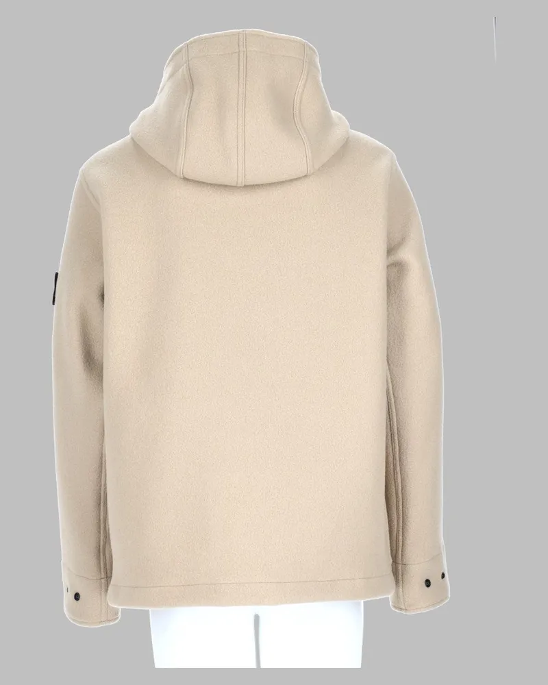 Stone Island Virgin Wool & Cashmere Parka — Beige Beige