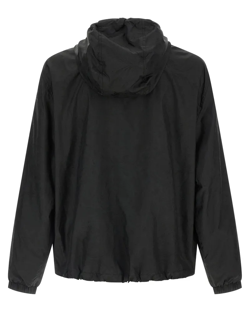 Versace Men's Black Nylon Shell Jacket Clothing Black