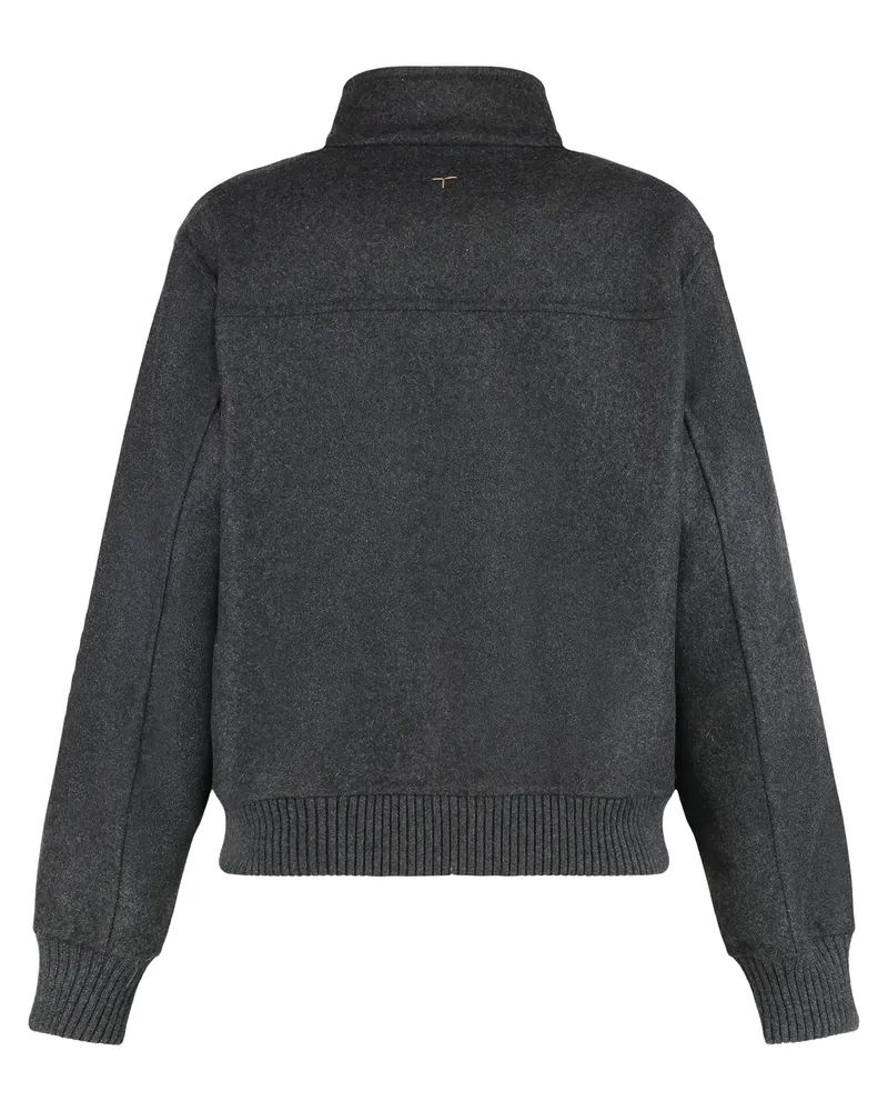 TOD'S Women's Bomber Jacket Cashmere Grey Main Gray