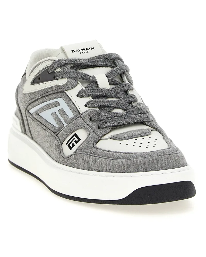 Balmain Men's Multicolor Polyester Athletic Sneakers Gray