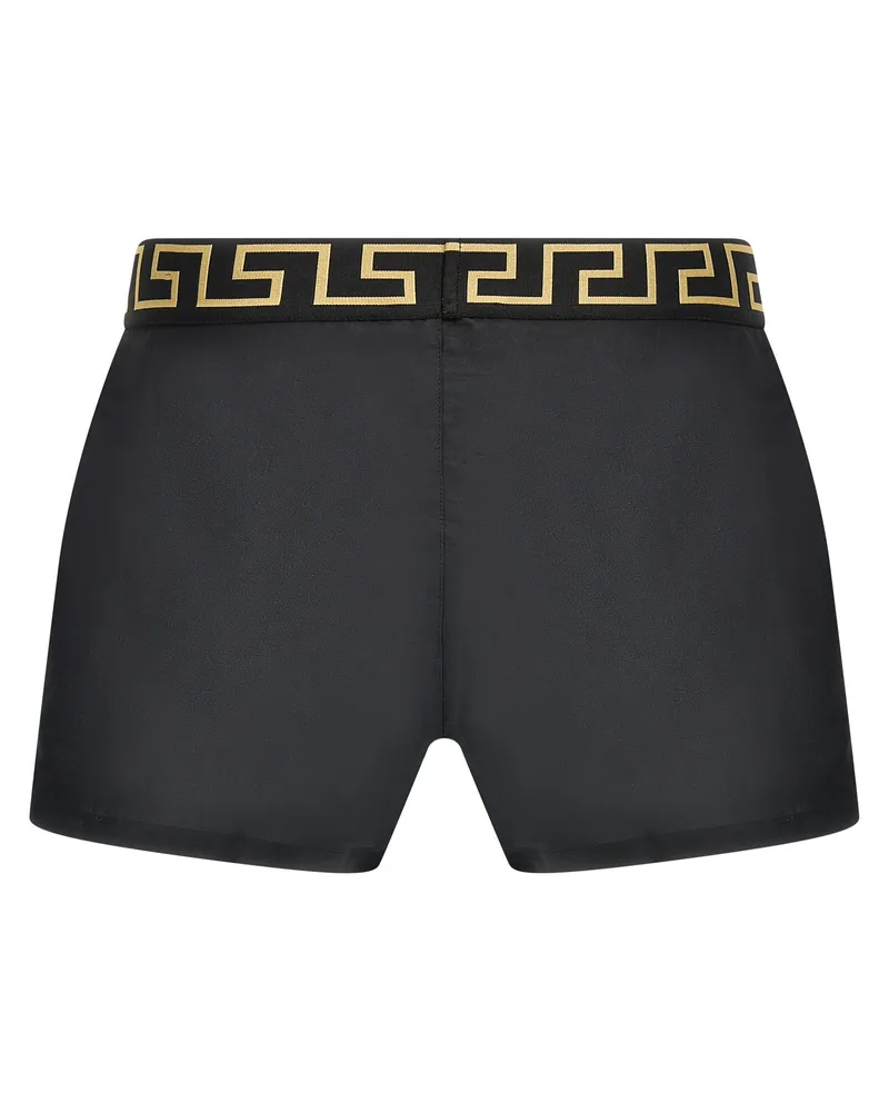 Versace Men's Multicolor Polyester Swim Shorts Black