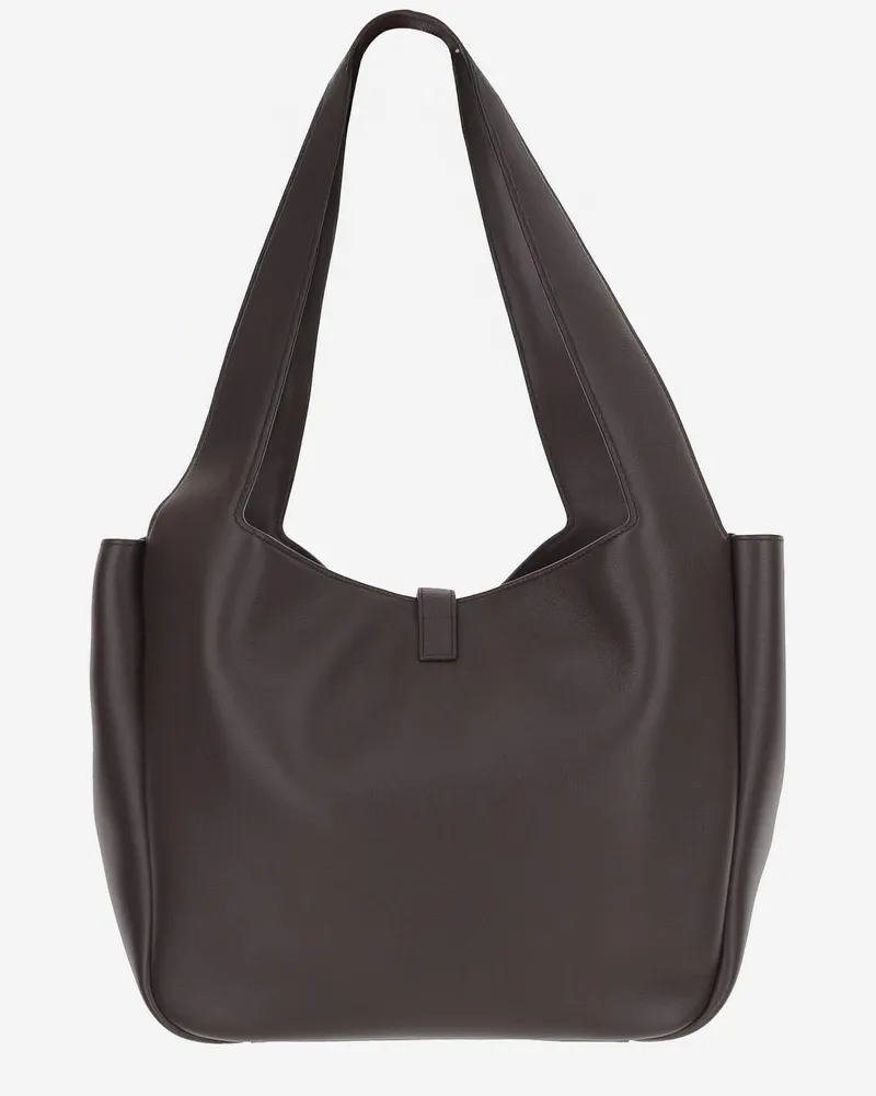 Saint Laurent Women's Le 5 À 7 Bea Shoulder Bag Dark Brown Calf Brown