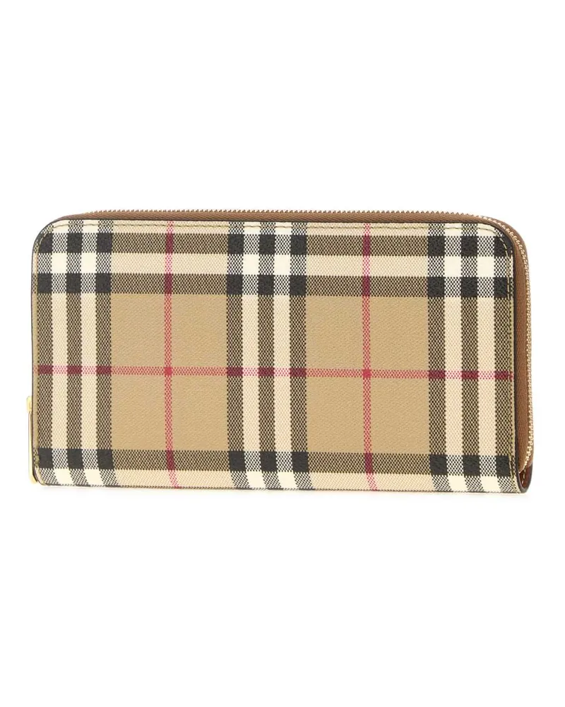Burberry Women's Printed Canvas Wallet Vntgchkbriarbrown Portafogli Beige