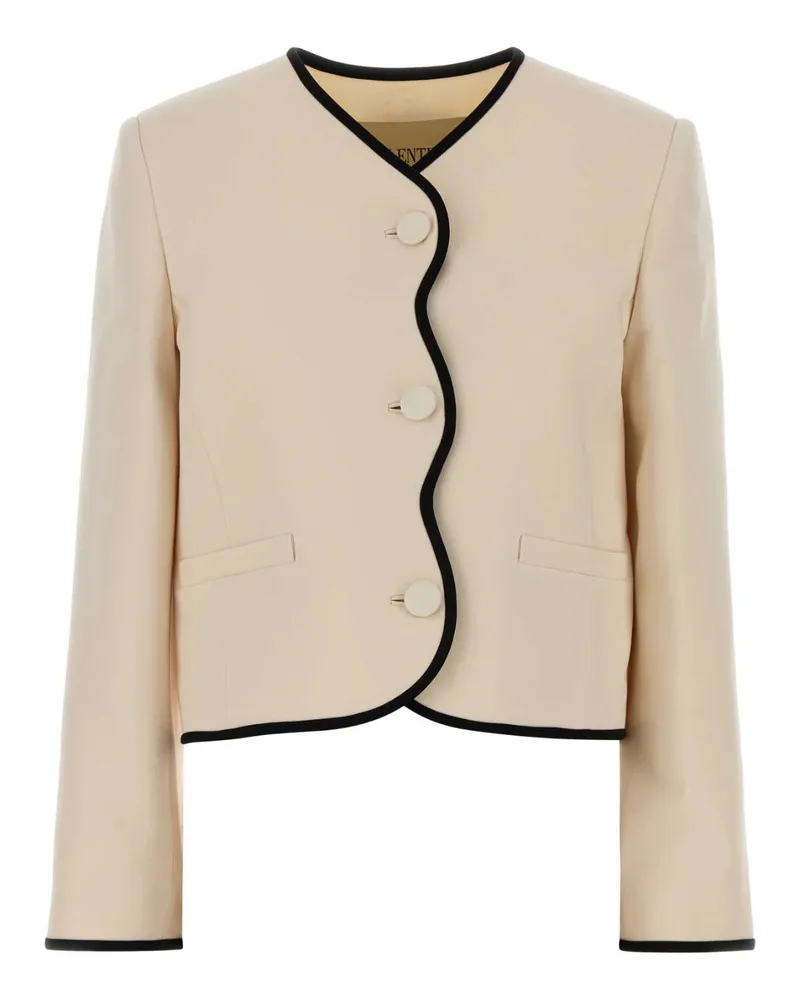 Valentino Garavani Solid Blazer — Beige Beige