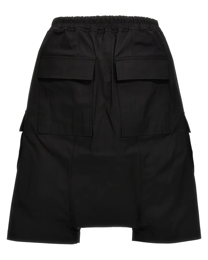 Rick Owens Men's Black Cotton Bermuda Shorts Black
