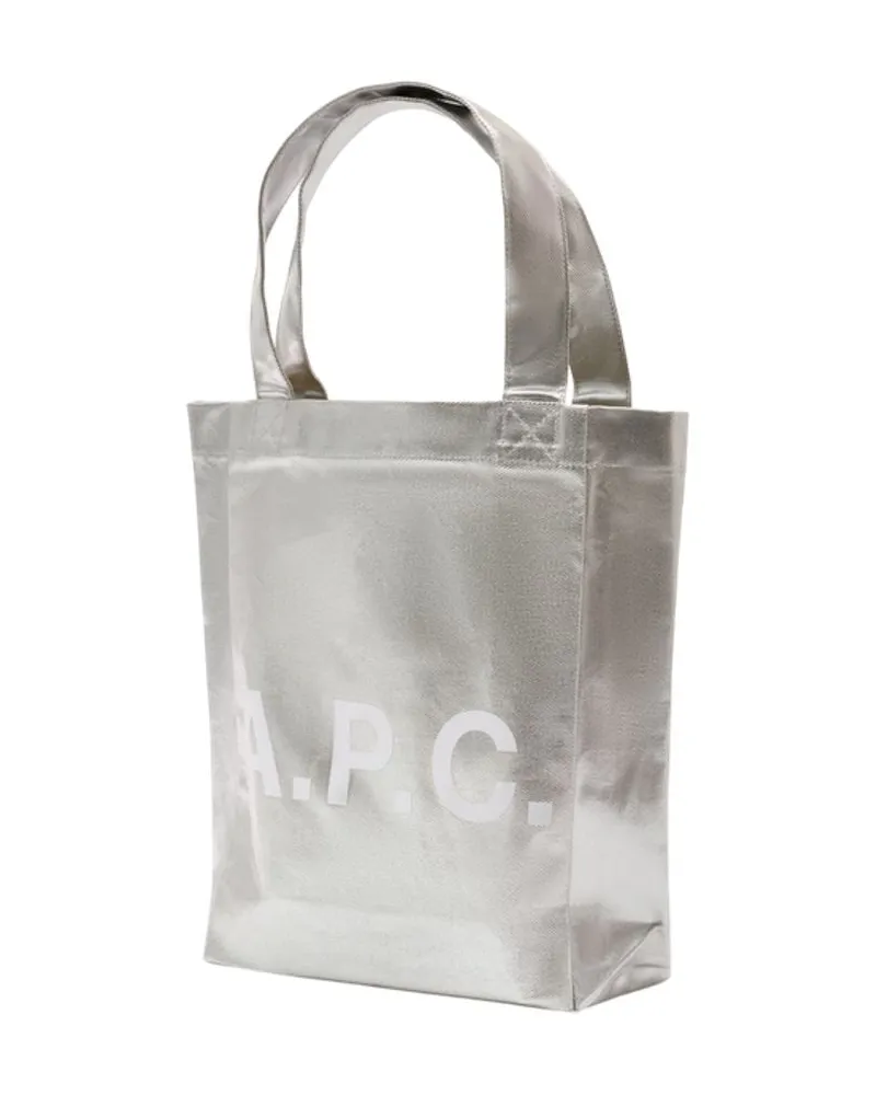 A.P.C. Women's Lou Small Shopper Bag -  Synthetic Silver Totes-Shopping-Bags Silver