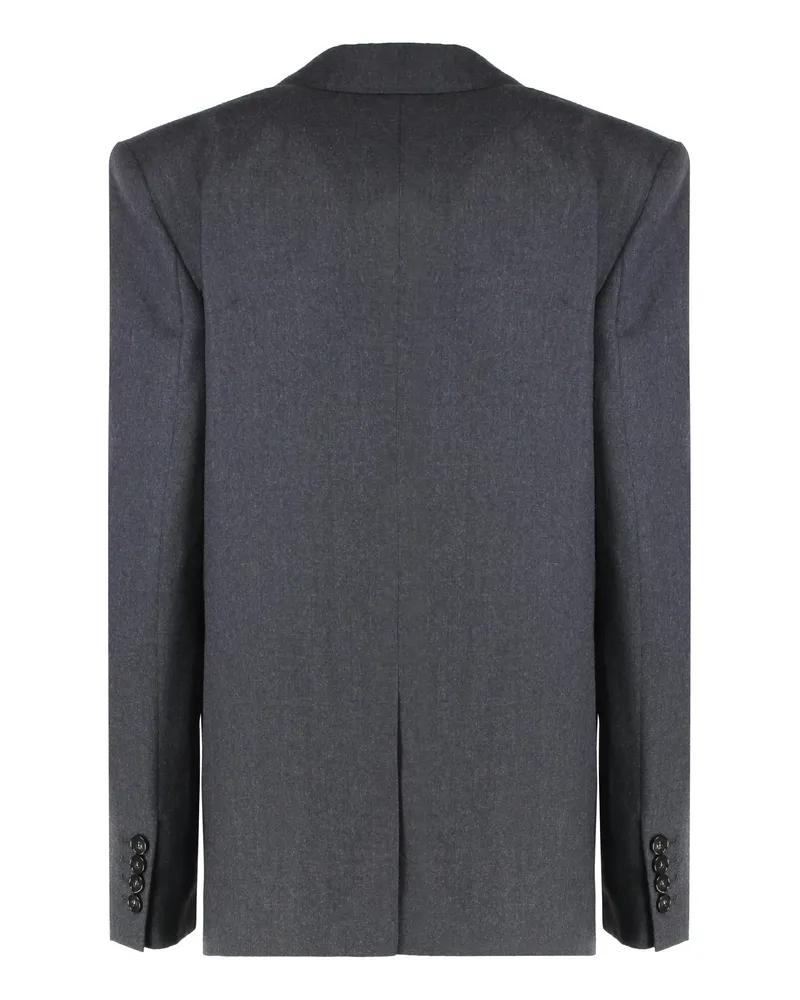 Stella McCartney Women's Single-Breasted One-Button Wool Jacket Ash Grey Blazers Gray