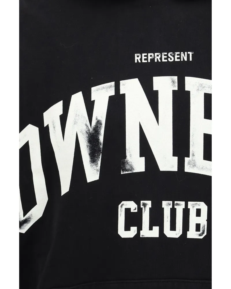 REPRESENT Men's Hoodie Owners Club Jet Black Cotton Sweatshirts Sweater Black