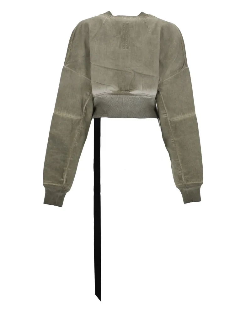 DRKSHDW by Rick Owens Cotton Knit Rib Collar Bomber Jacket — Brown Brown