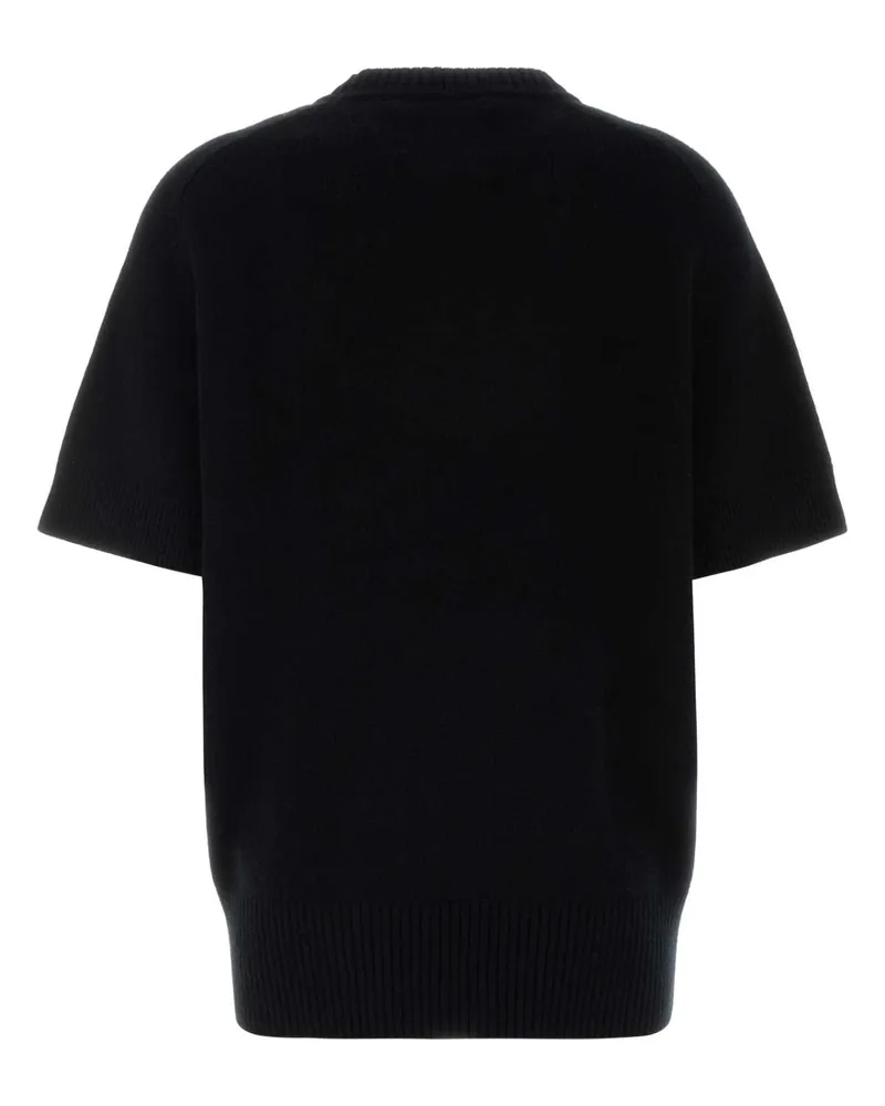extreme cashmere Women's Black Stretch Cashmere Blend Scott Sweater Raven Maglieria Black
